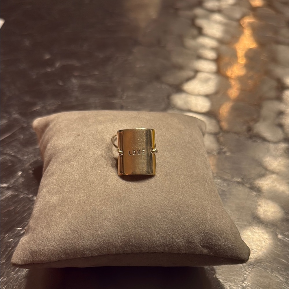 Silver Love Engraved Ring